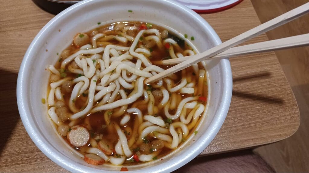Nongshim Saeng Saeng Udon Bowl, finished