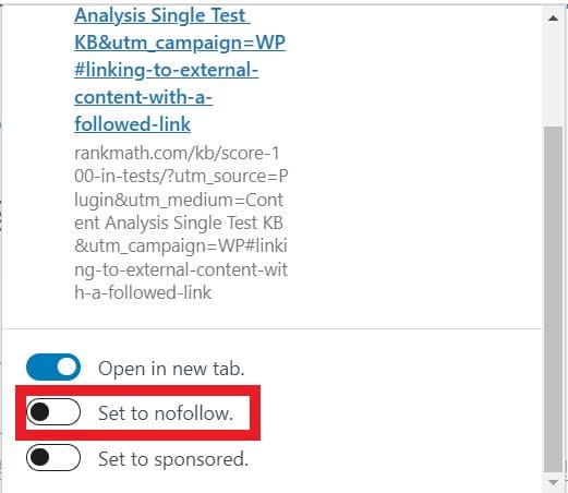 Rank Math 把該連結設定為 nofollow