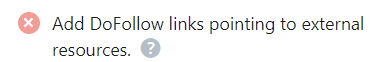 Rank Math Add DoFollow links pointing to external resources.