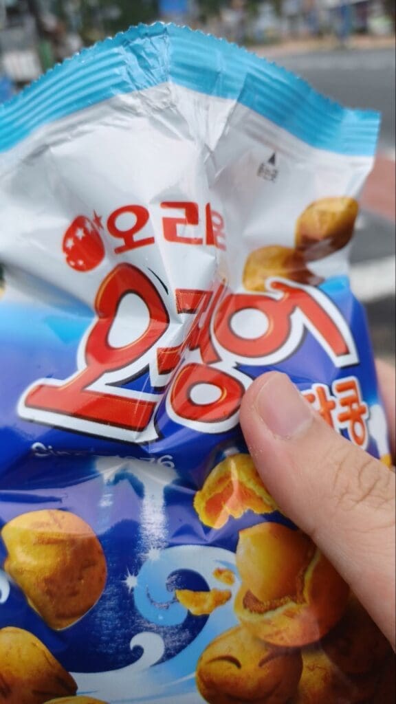 韓國特色小吃 魷魚花生球外觀