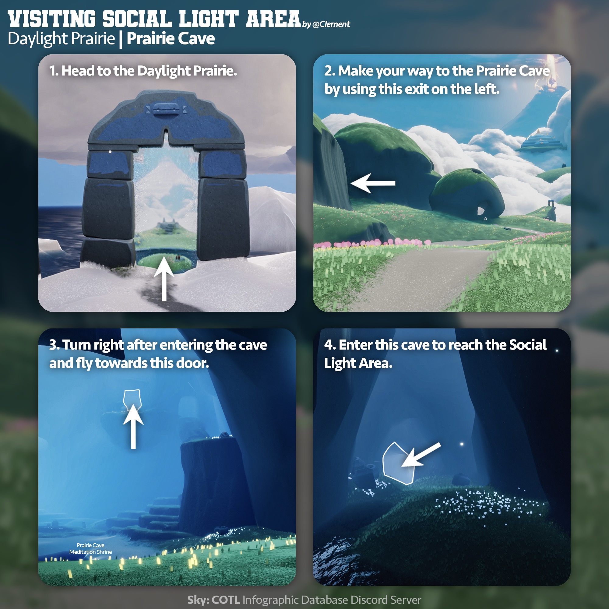 前往雲野山洞找到舒適的藏身處 ( 來自 Discord 伺服器 skyCOTL 的使用者 Clement )